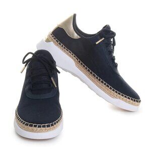 MICHAEL Michael Kors Women's Finch Lace-Up Canvas Sneakers Black Size 7.5M